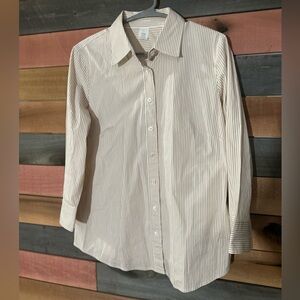 J. Crew Striped Long Sleeve Button Down Blouse